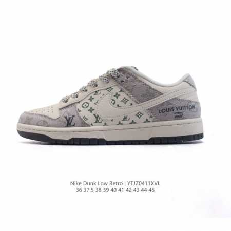 公司级 耐克 Nike Dunk Low Retro 运动鞋复古板鞋2025年新款 路易威登联名，作为 80 年代经典篮球鞋款，起初专为硬木球场打造，后来成为席 - 点击图像关闭