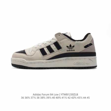 Adidas 阿迪达斯 Forum 84 Low Shoes 饰有摩登细节的forum 经典板鞋运动鞋休闲篮球运动板鞋。当adidas Forum篮球鞋初次登上 - 点击图像关闭