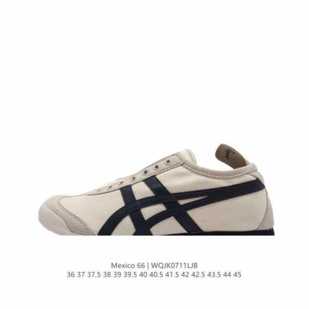 Asics 亚瑟士 男女鞋真标半码制 日产经典老牌-鬼塚虎 Onitsuka Tiger Mexico 66经典墨西哥系列复古经典百搭板鞋休闲运动鞋慢跑鞋。采用 - 点击图像关闭