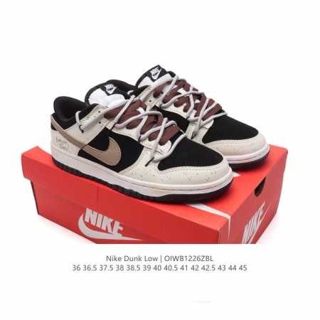 耐克 Nike Dunk Low 运动鞋复古解构绑带板鞋 双鞋带 作为 80 年代经典篮球鞋款，起初专为硬木球场打造，后来成为席卷街头的时尚标杆，现以经典细节和 - 点击图像关闭