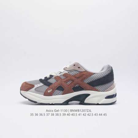 Asics 亚瑟士 新款情侣健步减震复古鞋gel-1130 男女时尚透气运动潮流耐磨休闲鞋 选用网眼与皮革相接，复古而富有层次感。网布搭配银色金属感线条，虎爪 - 点击图像关闭