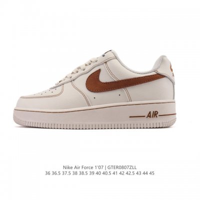 真标 耐克 Nike Air Force 1 '07 Low 空军一号含气垫 小白鞋 低帮百搭厚底增高休闲运动板鞋。柔软、弹性十足的缓震性能和出色的中底设计，横
