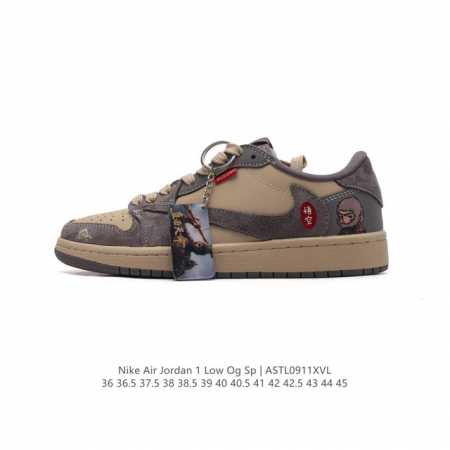 公司级耐克 乔丹 悟空 直面天命 Aj1倒勾travis Scott X Air Jordan 1 ” Reverse Mocha “ Aj1乔1 Ts 鬼脸 - 点击图像关闭