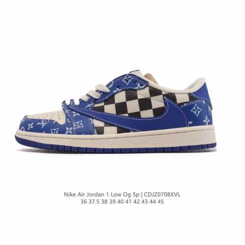 公司级 真标 耐克 Nike Air Jordan 1 Low Og Sp Military Blue Aj1乔1倒勾 2025年新款 蛇年新款 低帮篮球鞋 路