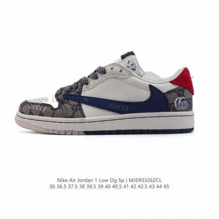 170 真标 耐克/Nike Air Jordan 1 Low Og Sp"Military Blue"Aj1乔1倒勾 2025年新款 蛇年新款 Gucci联名 - 点击图像关闭