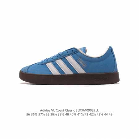 阿迪达斯 Adidas Vl Court Classic Shoes 运动休闲板鞋德训鞋 T头鞋 这款adidas经典运动鞋，以经典造型塑就百搭风格。灵感源自a - 点击图像关闭