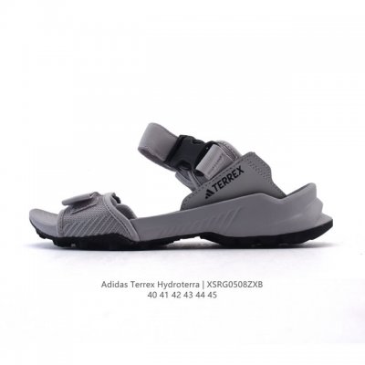 新品公司级 阿迪达斯 Adidas Terrex Hydroterra At男速干防滑徒步露趾运动凉鞋 沙滩鞋 休闲凉拖鞋，这双鞋真的是夏日必备！鞋底厚实，抗震