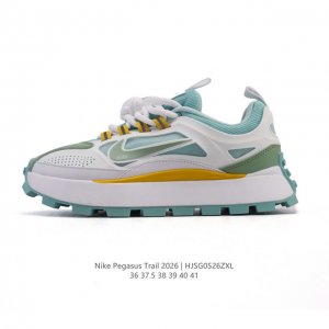新品 耐克 Nike 小红书爆款 阿甘鞋女士夏季透气网面休闲爆款厚底增高运动高级时尚老爹鞋Nike Reactx pegasus Trail 2026 越野跑步