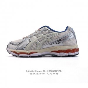 公司级 亚瑟士 Kith X Asics Gel-Kayano 12.1 “Light Sage”运动舒适防滑透气 低帮跑步鞋 厚底增高老爹鞋 该款Asics