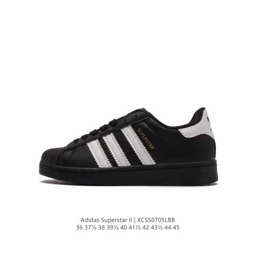阿迪达斯 ADIDAS SUPERSTAR 三叶草经典贝壳头系列 新款休闲板鞋潮流男女士运动鞋 ，鞋面柔软皮革材质 标志性的贝壳鞋头，锯齿三条纹，简约的线条。就