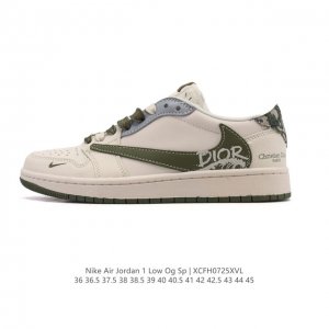 公司级 真标 耐克 Nike Air Jordan 1 Low Og Sp Military Blue Aj1乔1倒勾 2025年新款 蛇年新款 低帮篮球鞋 A