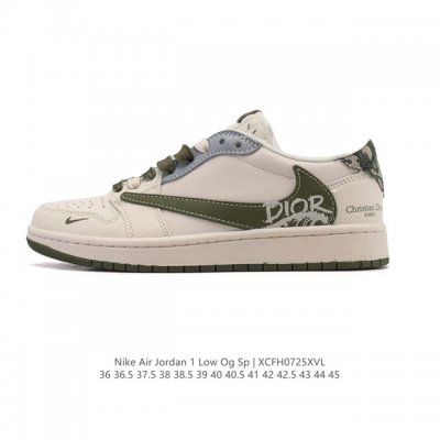 公司级 真标 耐克 Nike Air Jordan 1 Low Og Sp Military Blue Aj1乔1倒勾 2025年新款 蛇年新款 低帮篮球鞋 A