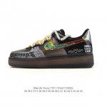 公司级 Af1耐克 Nike Air Force 1 ‘07 Low 空军一号 2025年 新款 解构绑带 双鞋带 厚底增高百搭运动板鞋 原楦头原纸板 打造纯正