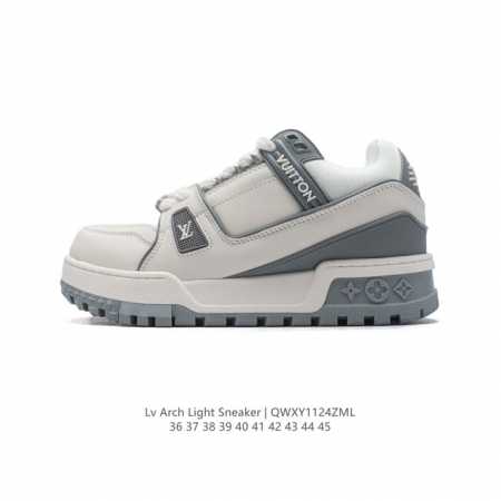 公司级 路易威登 Louis Vuitton Lv路易威登板鞋 时尚运动鞋 潮厚底增高鞋 。舒适防滑底和百搭性霸屏整个时尚娱乐圈，细节调整完美主义！采用柔软皮革 - 点击图像关闭