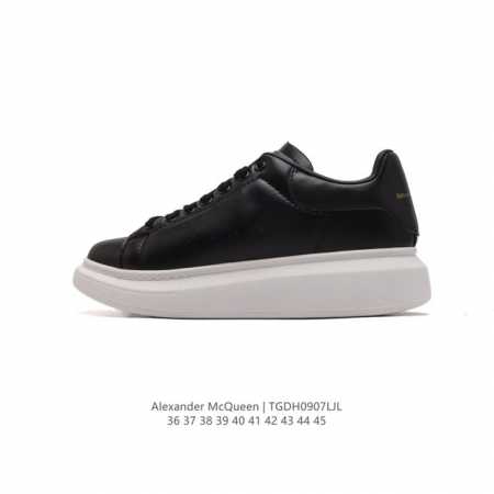 特价 Alexandermcqueen 亚历山大 麦昆mcq 运动小白鞋厚底增高闪尾光滑牛皮平底鞋休闲鞋 时尚男女板鞋潮运动鞋 ，火爆到大街小巷无人不知，无人不 - 点击图像关闭