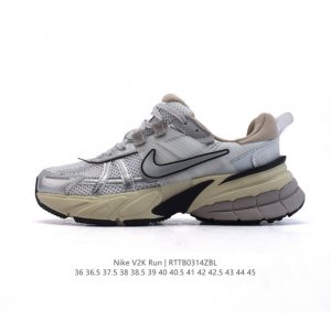 200 【公司级】Nike/耐克 V2K Run 减震防滑 复古低帮运动跑步鞋 超火复古跑鞋，采用太空革组合呼吸网眼布鞋面材质，搭载正确4层组合底模，嵌入Tpu