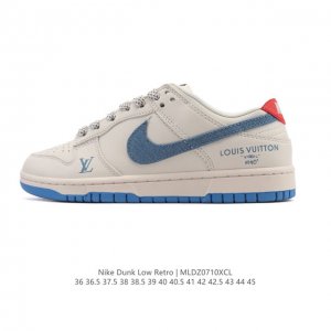 公司级 耐克Nike Dunk Low 板鞋 Sb系列经典百搭休闲运动板鞋 路易威登联名，加厚鞋舌的填充，使舒适性大大提升，同时也更方便穿脱中底部分则加入了脚感