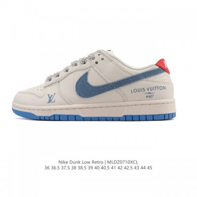 公司级 耐克Nike Dunk Low 板鞋 Sb系列经典百搭休闲运动板鞋 路易威登联名，加厚鞋舌的填充，使舒适性大大提升，同时也更方便穿脱中底部分则加入了脚感