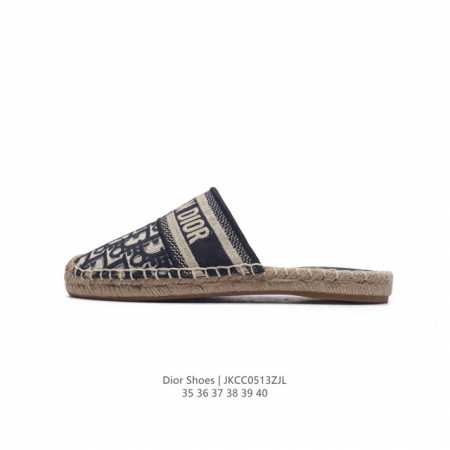 迪奥 Dior Dior 迪奥 女鞋包头凉拖鞋 女士平底单鞋 平跟鞋 渔夫鞋经典dior标志通勤百搭舒适。Dior代表的是一种风格，一种历久弥新的独特风格。如果 - 点击图像关闭