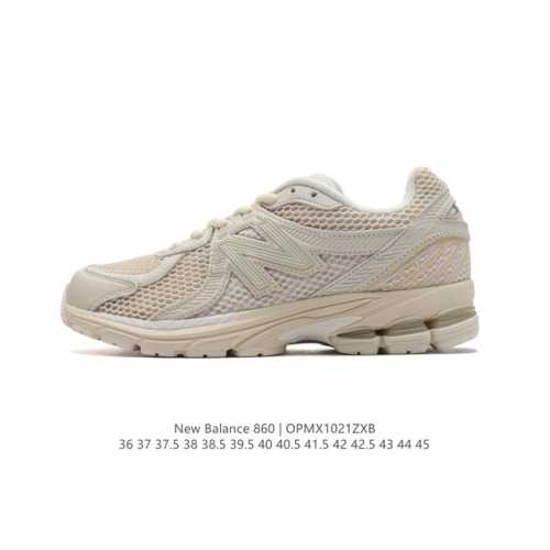 真标 NB 新百伦 New Balance ML860 V2 系列复古老爹风休闲运动慢跑。采用丝光猪巴皮革拼接透气网眼织物鞋面T-Beam大底提供足步弓支撑，保