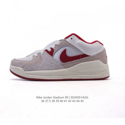 真标 耐克 Nike Air Jordan Stadium Aj90 潮流运动板鞋 Aj90 充满了对Tinkerhathield 原创设计的致敬 包括中足网状