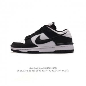真标全新耐克nike Sb Dunk Low Twist Panda 扣篮加强版系列低帮休闲运动滑板板鞋“黑白熊猫立体钩子”。 货号：Dz2794-001 尺码