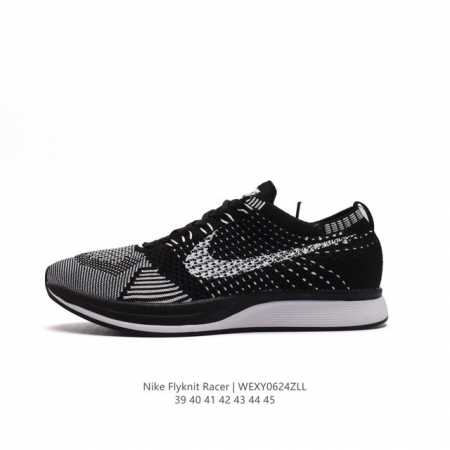 耐克 Nike 新跑鞋 雪花超轻飞线运动鞋nike Flyknit Racer 飞线轻便跑步鞋 ，Nike Flyknit Racer男女跑步鞋采用质感轻盈的动 - 点击图像关闭