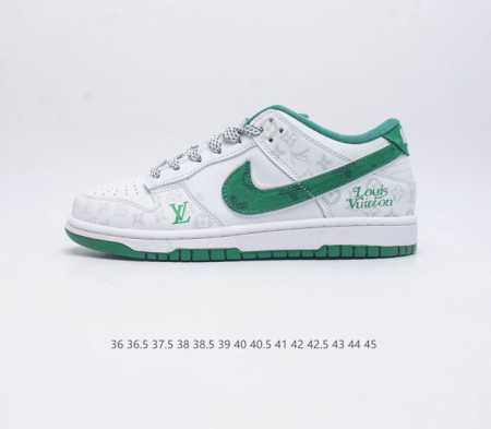 真标 耐克 Nike Sb Dunk Low Pro X Lv 路易威登 联名 复古低帮休闲运动滑板板鞋 采用脚感柔软舒适zoomair气垫 有效吸收滑板等极限 - 点击图像关闭