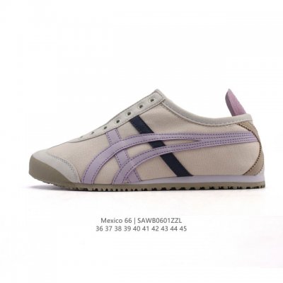 公司级 Asics 亚瑟士 女鞋真标半码制 配足弓鞋垫 日产经典老牌-鬼塚虎 Onitsuka Tiger Mexico 66经典墨西哥系列复古经典百搭板鞋休闲