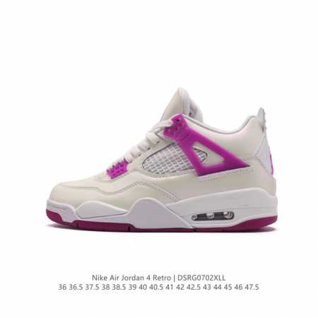 耐克 Nike Air Jordan 4 Retro OG迈克尔 乔丹AJ4代乔4 中帮复古休闲运动文化篮球鞋。秉承轻量化的速度型篮球鞋设计思想完成设计，降低重 - 点击图像关闭