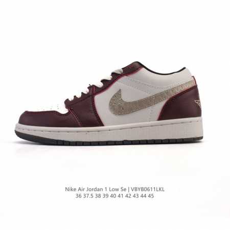 耐克 乔丹Air Jordan 1 Low Aj1 乔1 乔丹1代Aj1 低帮复古文化休闲运动篮球鞋。从1985 年面世的元年款汲取设计灵感，采用简洁大方的经典 - 点击图像关闭