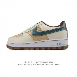 耐克 Nike Air Force 1 '07 Low 空军一号含气垫 小白鞋 低帮百搭厚底增高休闲运动板鞋。柔软、弹性十足的缓震性能和出色的中底设计，横跨复古