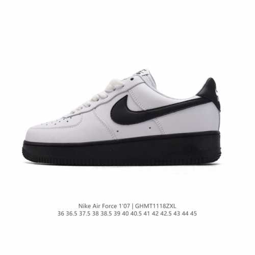 耐克 Nike Air Force 1 '07 Low 空军一号含气垫 低帮百搭厚底增高休闲运动板鞋。柔软、弹性十足的缓震性能和出色的中底设计，横跨复古与现代的