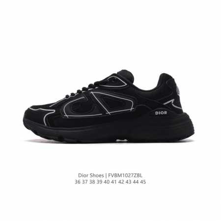公司级 Dior 迪奥 高奢品牌 彰显高级气质 Dior 运动鞋低帮系列复古百搭休闲鞋时尚慢跑鞋厚底老爹鞋。 码数：36-45 编码：FVBM1027ZBL - 点击图像关闭
