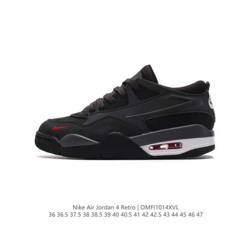 公司级 耐克 Nike Air Jordan 4 Retro Og 低帮 迈克尔 乔丹aj4代乔4 复古休闲运动文化篮球鞋。秉承轻量化的速度型篮球鞋设计思想完成