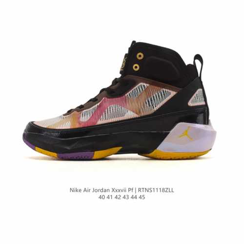 新品 Nike 耐克Air Jordan Xxxvii pf Aj37男鞋运动实战透气缓震高帮篮球鞋 Dv0747-065这款革新 Aj 旨在打造出众的离地和着