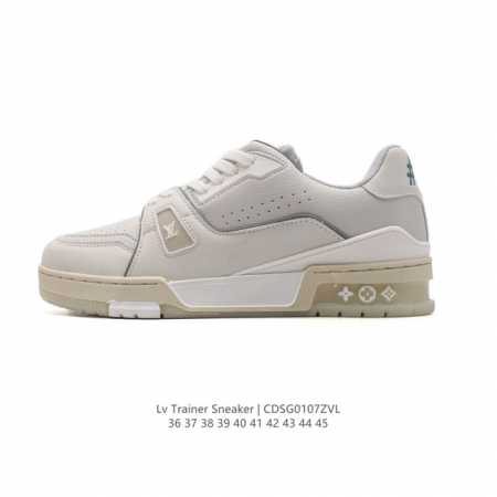 公司级 路易威登 Louis Vuitton Lv路易威登板鞋 时尚运动鞋 潮厚底增高鞋 。舒适防滑底和百搭性霸屏整个时尚娱乐圈，细节调整完美主义！鞋面采用柔软 - 点击图像关闭