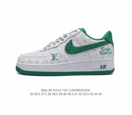 Louis Vuitton X Nike Air Force 1 Low 路易威登联名 耐克 空军一号 Af1 低帮百搭休闲厚底增高运动板鞋 柔软 弹性十足的缓 - 点击图像关闭