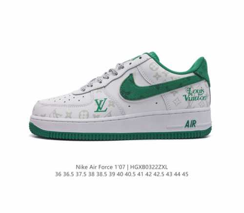Louis Vuitton X Nike Air Force 1 Low 路易威登联名 耐克 空军一号 Af1 低帮百搭休闲厚底增高运动板鞋 柔软 弹性十足的缓