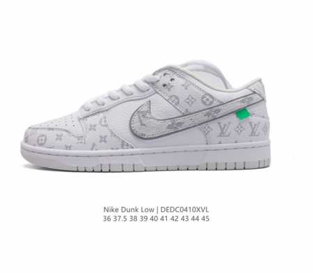 耐克 Nike Sb Dunk Low Pro X Lv 路易威登 联名 复古低帮休闲运动滑板板鞋。采用脚感柔软舒适zoomair气垫，有效吸收滑板等极限运动在 - 点击图像关闭