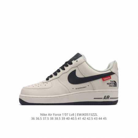 特价 耐克 Nike Air Force 1'07 X Supreme X The North Face Sup 北面 三方联名空军一号低帮厚底增高百搭运动板鞋 - 点击图像关闭