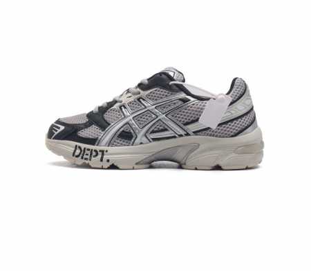 Asics 亚瑟士 新款情侣健步减震复古鞋gel-1 男女时尚透气运动潮流耐磨休闲鞋 选用网眼与皮革相接 复古而富有层次感 网布搭配银色金属感线条 虎爪 Log - 点击图像关闭