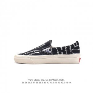 Vans 万斯 范斯 Vans Vault Og Classic Slip-On 98 Dx安纳海姆系列一脚蹬懒人套帆布休闲硫化滑板板鞋 码数：35 36 36