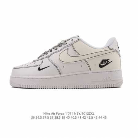 耐克 Nike Air Force 1 '07 Low 空军一号含气垫 低帮百搭厚底增高休闲运动板鞋。柔软、弹性十足的缓震性能和出色的中底设计，横跨复古与现代的 - 点击图像关闭