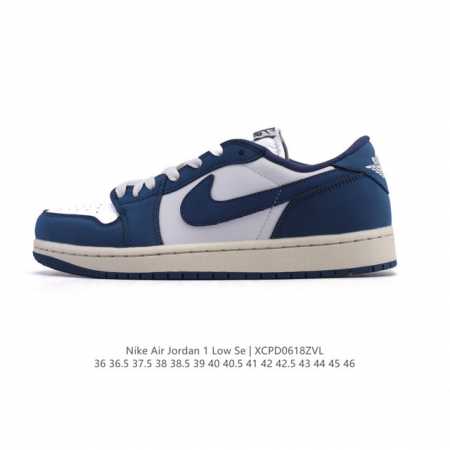 耐克 乔丹Air Jordan 1 Low Aj1 乔1 乔丹1代Aj1 低帮复古文化休闲运动篮球鞋。从1985 年面世的元年款汲取设计灵感，采用简洁大方的经典 - 点击图像关闭