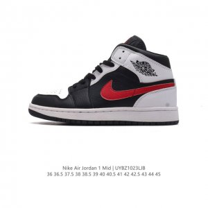 头层皮 耐克 NIKE AIR JORDAN 1 MID 男女子篮球鞋时尚轻盈板鞋AJ1乔1运动鞋 乔丹一代 高帮复古休闲篮球鞋 。AIR JORDAN 1 M