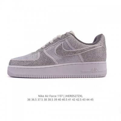 耐克 Nike Air Force 1 '07 Low 空军一号含气垫 小白鞋 2025年 蛇年新款 贴钻 闪钻鞋面 低帮百搭厚底增高休闲运动板鞋 柔软 弹性十