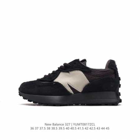 nb 新百伦 New Balance 327系列复古休闲运动慢跑鞋时尚男女运动鞋 以更纯粹的复古风格设计打造的全新造型 侧身还以解构设计，将 N 字标志以做旧压 - 点击图像关闭