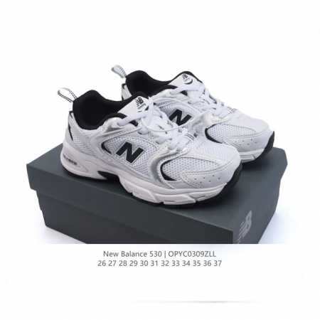 130 【童鞋】新百伦 Nb530 New Balance 530 复跑古鞋 厚底增高老爹鞋 儿童中大童缓震运动慢跑鞋。Nb530这鞋双确实是Nb家经复典古款式 - 点击图像关闭
