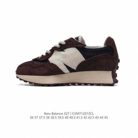Nb 新百伦 New Balance 327系列复古休闲运动慢跑鞋时尚男女运动鞋 以更纯粹的复古风格设计打造的全新造型 侧身还以解构设计，将 N 字标志以做旧压 - 点击图像关闭